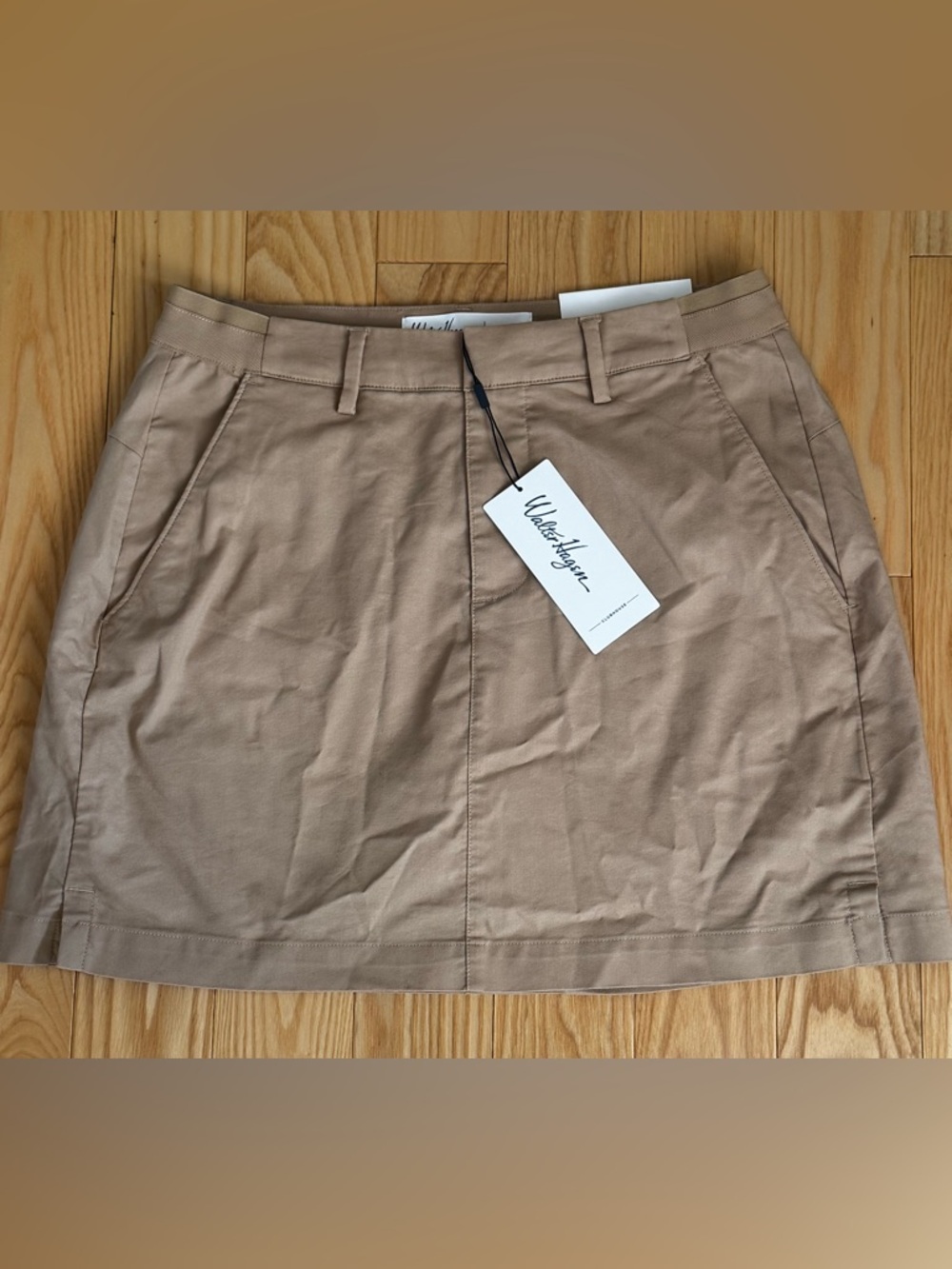 Walter Hagen Clubhouse Golf Skort shorts Women’s Sz 8 Tan Tennis Stretch UPF 50+